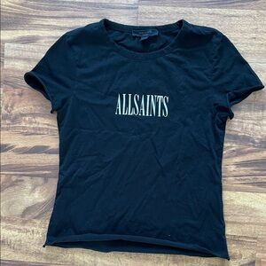 All Saints Black Short Sleeve Tee